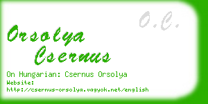 orsolya csernus business card